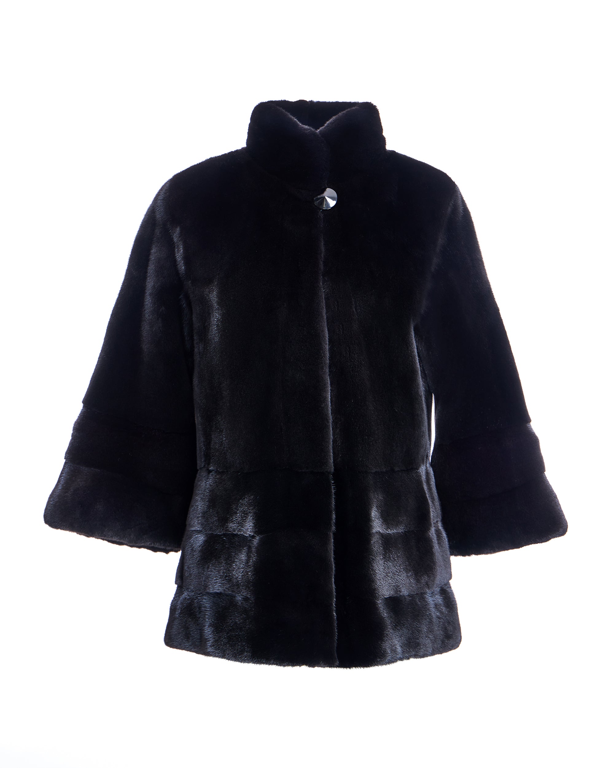 Mink Jacket with Horizontal Hem