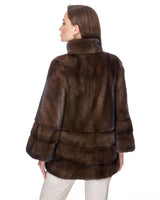 Mink Jacket with Horizontal Hem