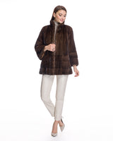 Mink Jacket with Horizontal Hem