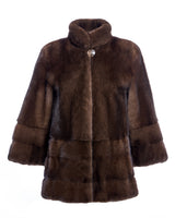 Mink Jacket with Horizontal Hem