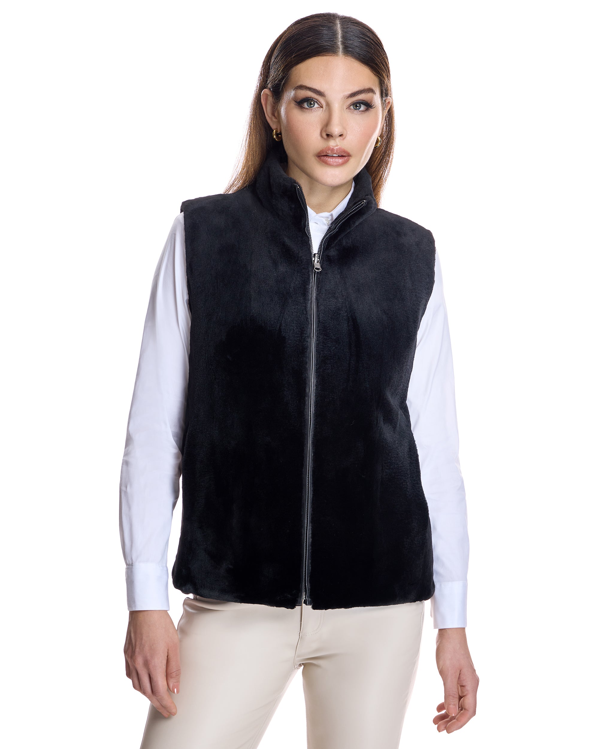 Sheared Mink Reversible Vest