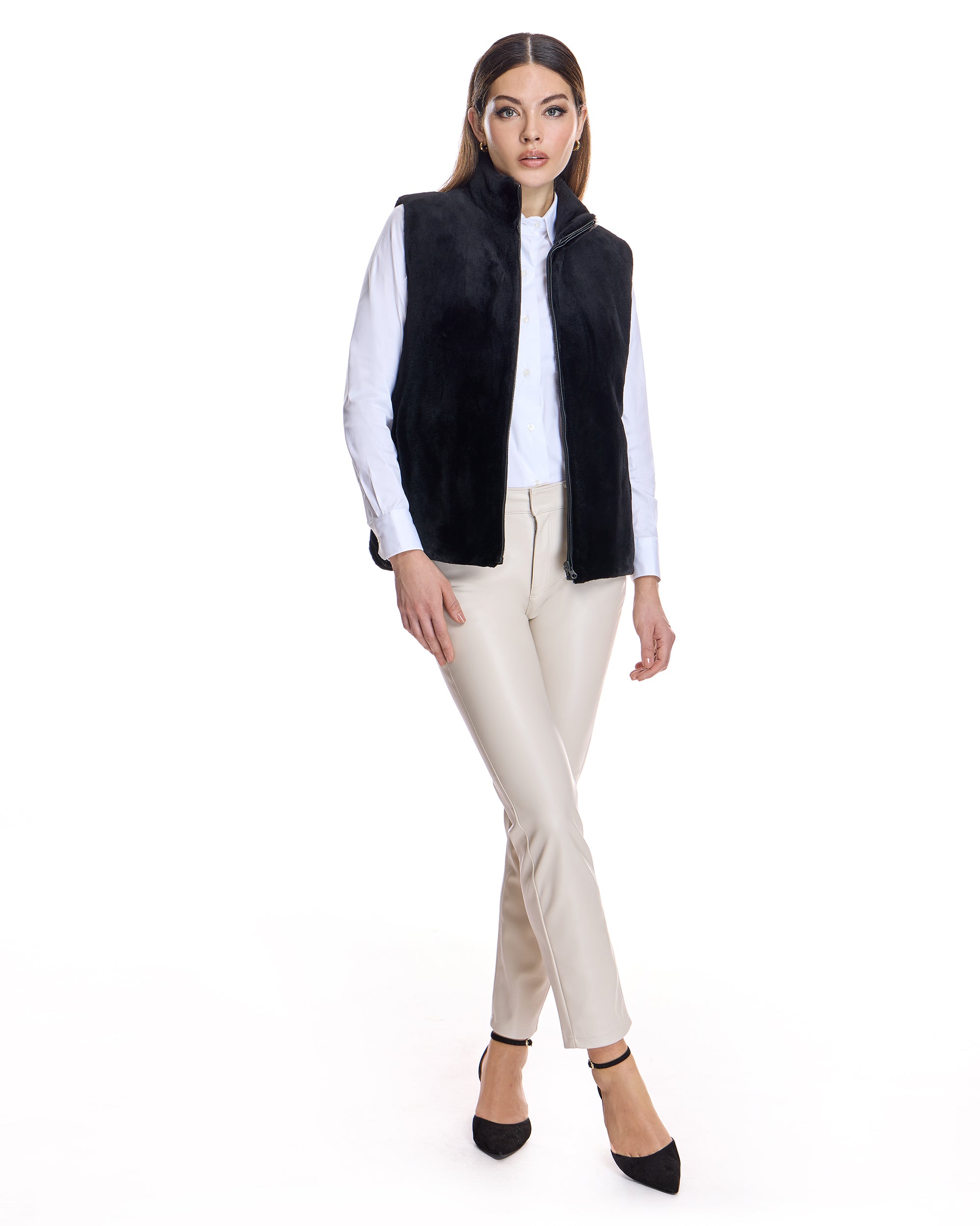 Sheared Mink Reversible Vest