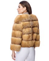 Collarless Fox Jacket