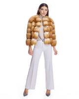 Collarless Fox Jacket