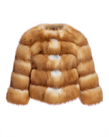 Collarless Fox Jacket