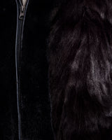 Hooded Mink Sections Jacket