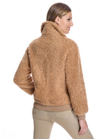 Julia & Stella Camel Lamb's Wool Bomber Jacket-Maximilian