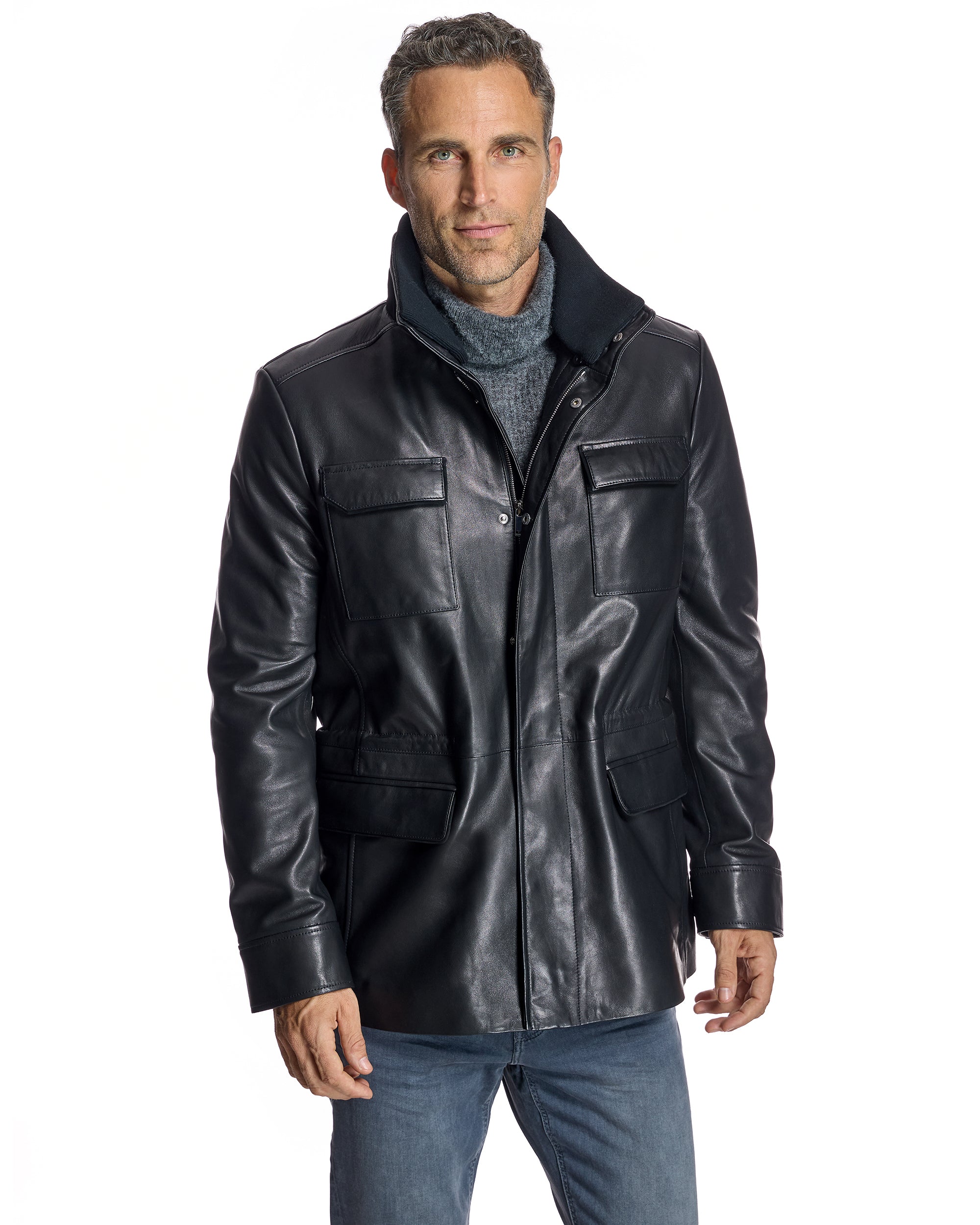Men's Leather Jacket- Maximilian