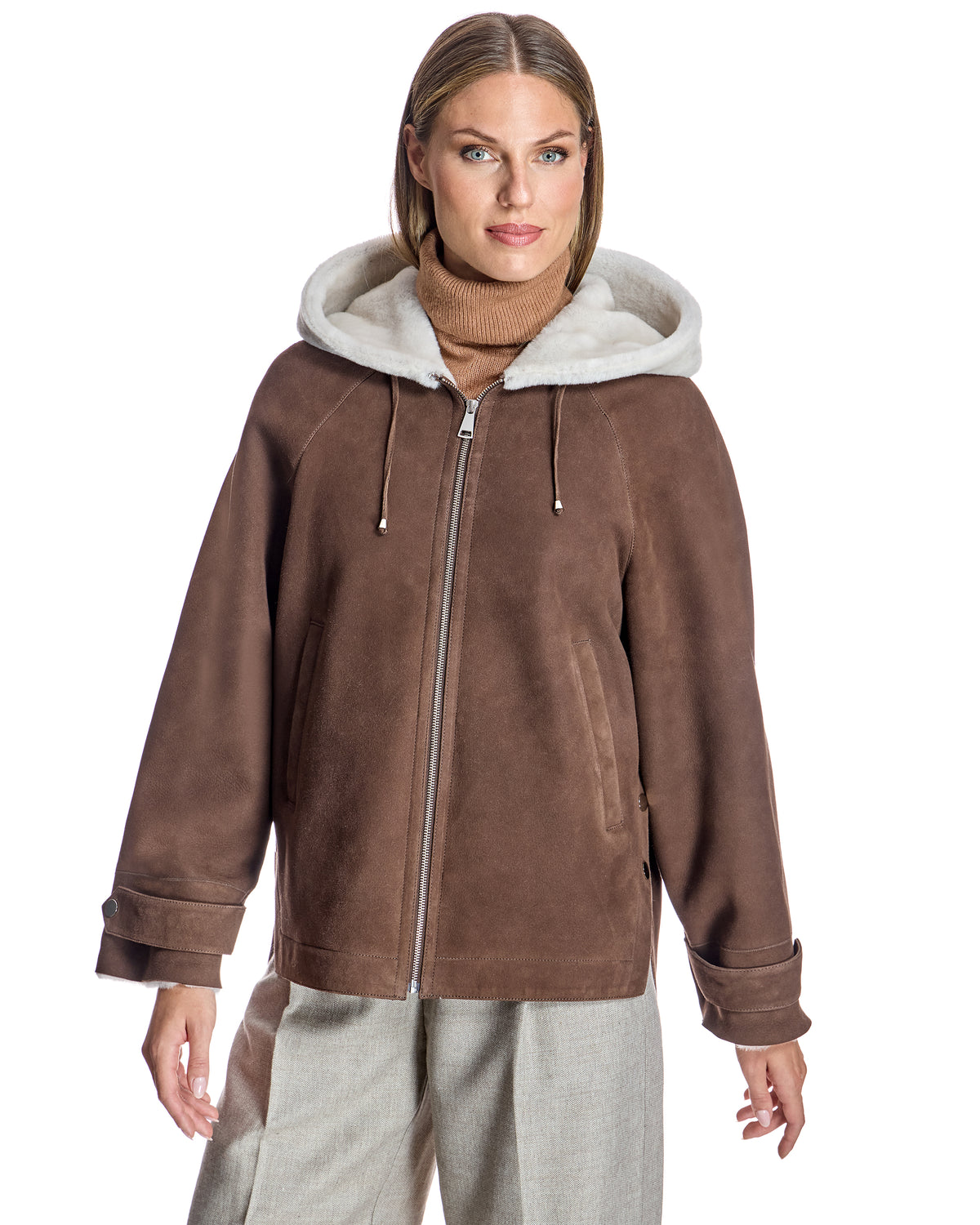 Maximilian Hooded Shearling Jacket-Maximilian