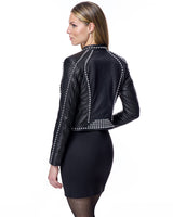 LEATHER  STUDDED JACKET-Maximilian