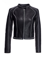 LEATHER  STUDDED JACKET-Maximilian