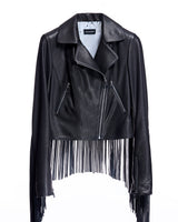 Leather Jacket with Fringes