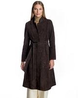 Suede Belted Coat-Maximilian