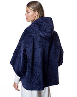Julia & Stella by Maximilian Reversible Hooded Shearling Cape Jacket-Maximilian