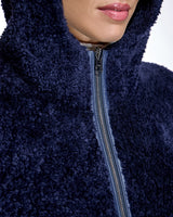 Julia & Stella by Maximilian Reversible Hooded Shearling Cape Jacket-Maximilian