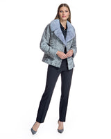Swakara Lamb Jacket with Mink Notch Collar-Maximilian