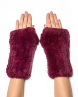 Knitted Rex Rabbit scarf and Gloves Set