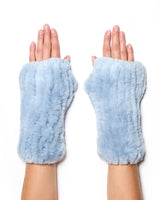 Knitted Rex Rabbit scarf and Gloves Set