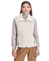 Shearling Lamb Vest with Nylon Back