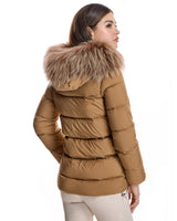 Polyester Jacket with Dyed Finn Raccoon Trimmed Hood