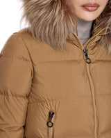 Polyester Jacket with Dyed Finn Raccoon Trimmed Hood