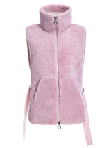 Shearling Lamb Vest with Poly Back