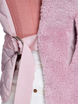 Shearling Lamb Vest with Poly Back