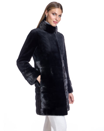 Sheared & Long Hair Mink Coat