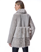 Reversible Mixed Media Shearling Jacket