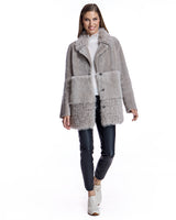 Reversible Mixed Media Shearling Jacket