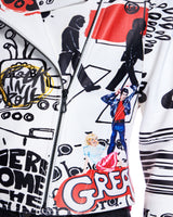 Printed Biker Jacket