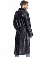 Men's Double Breasted Leather Trench
