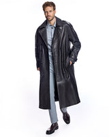 Men's Double Breasted Leather Trench
