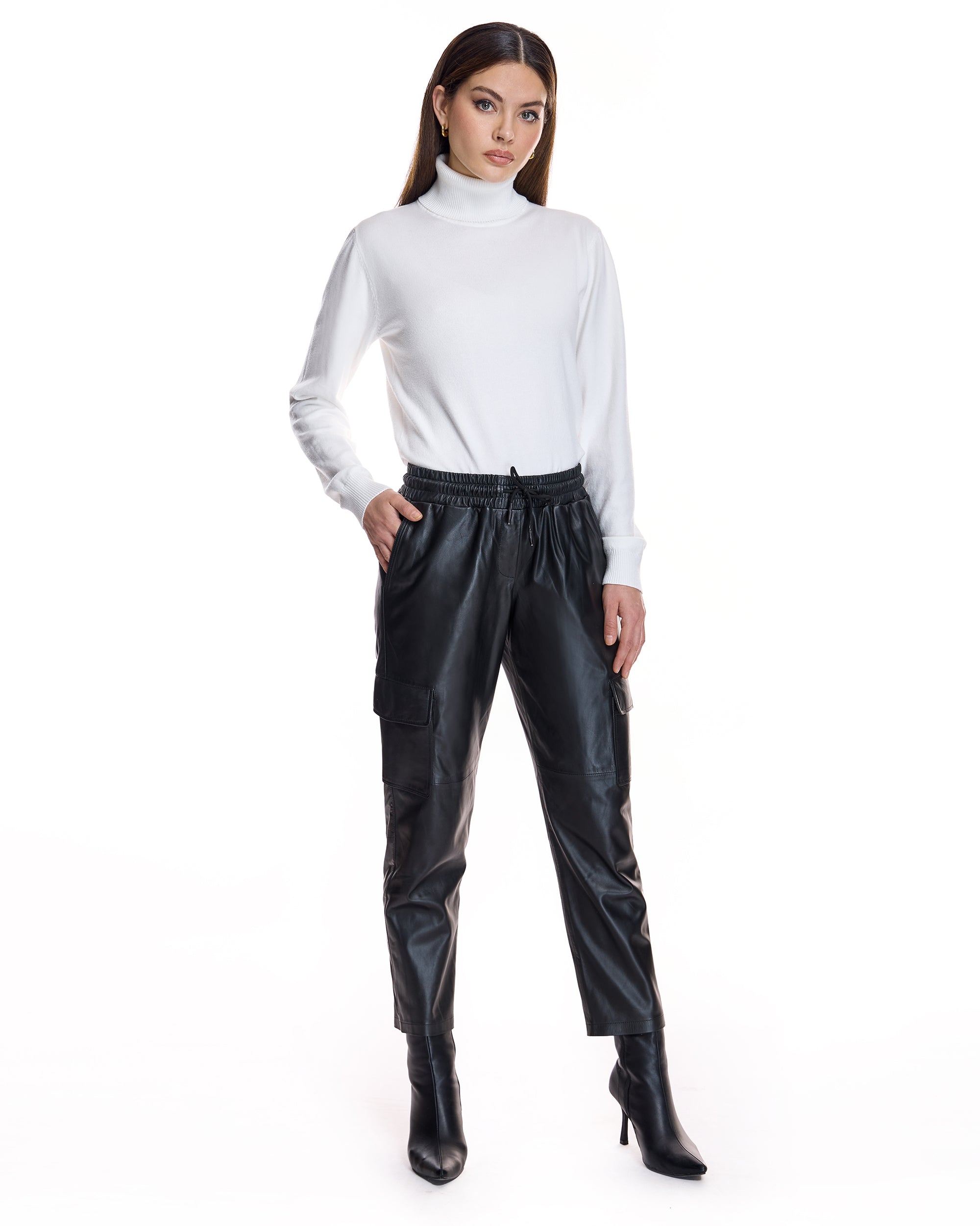 Leather Cargo Pants