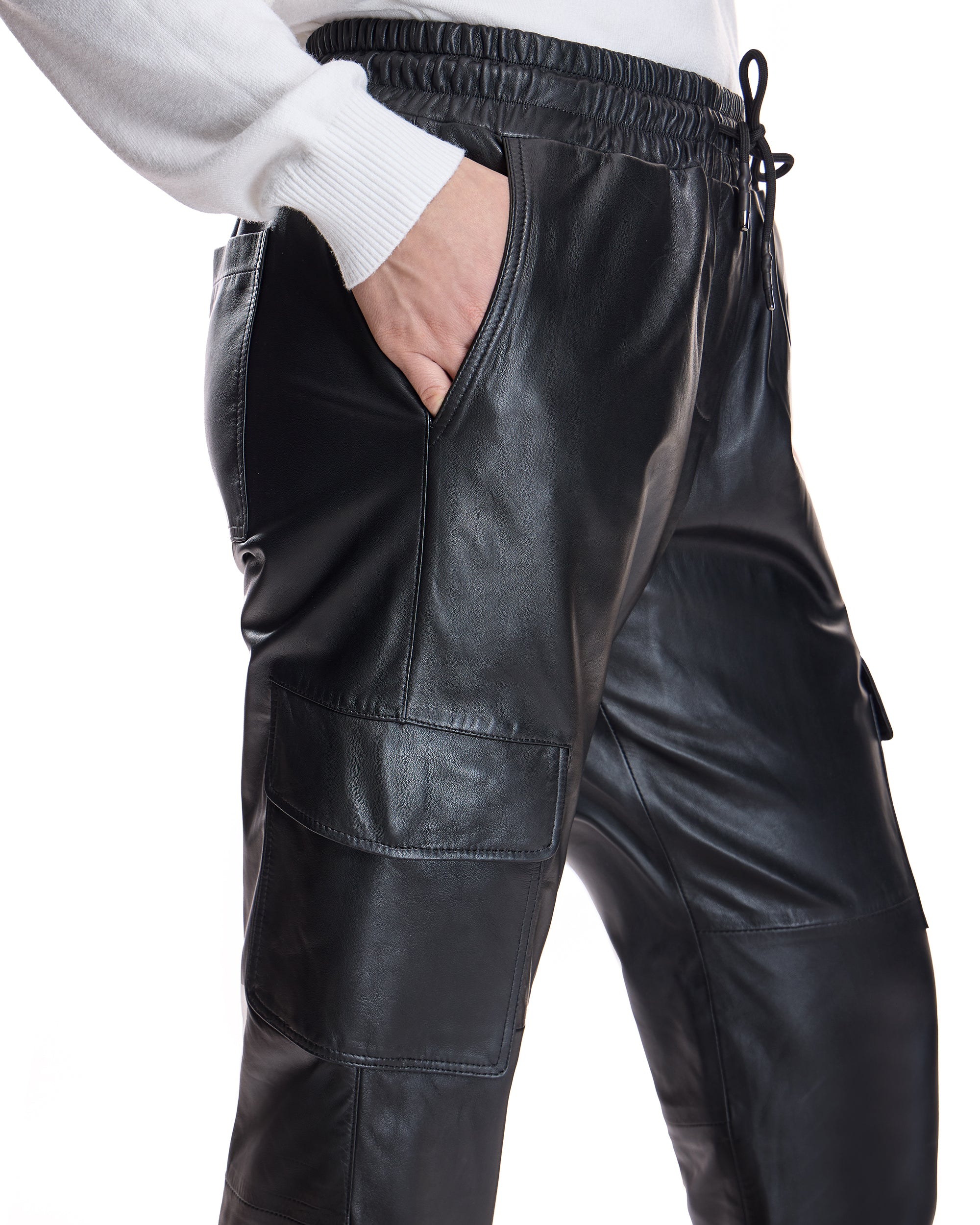 Leather Cargo Pants