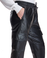 Leather Cargo Pants-Maximilian