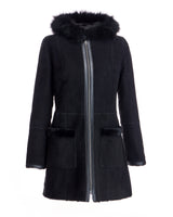 Shearling Lamb Jacket with Toscana Lamb Trim Hood-Maximilian