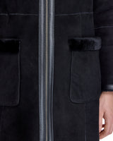 Shearling Lamb Jacket with Toscana Lamb Trim Hood-Maximilian