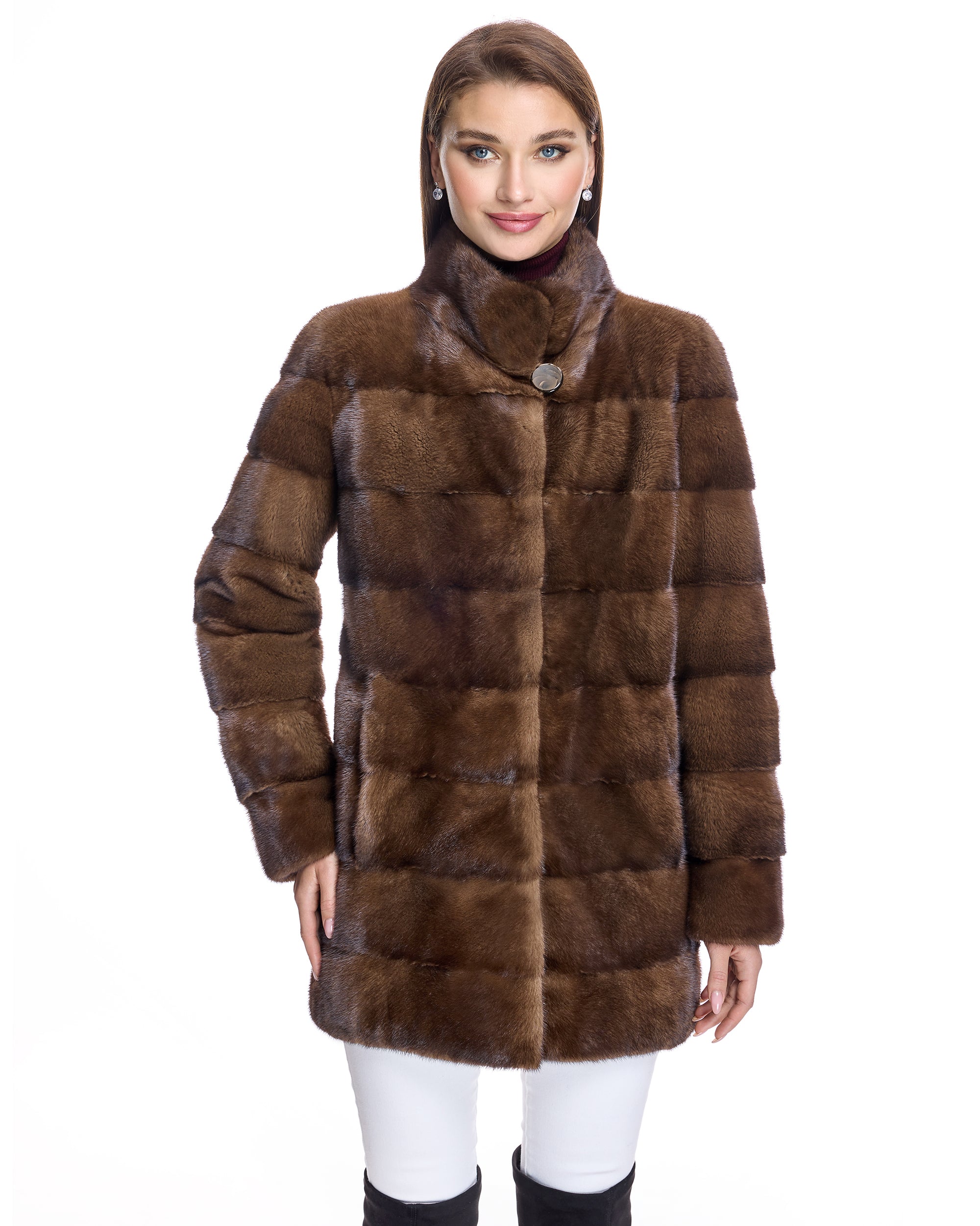 Horizontal Mink Jacket
