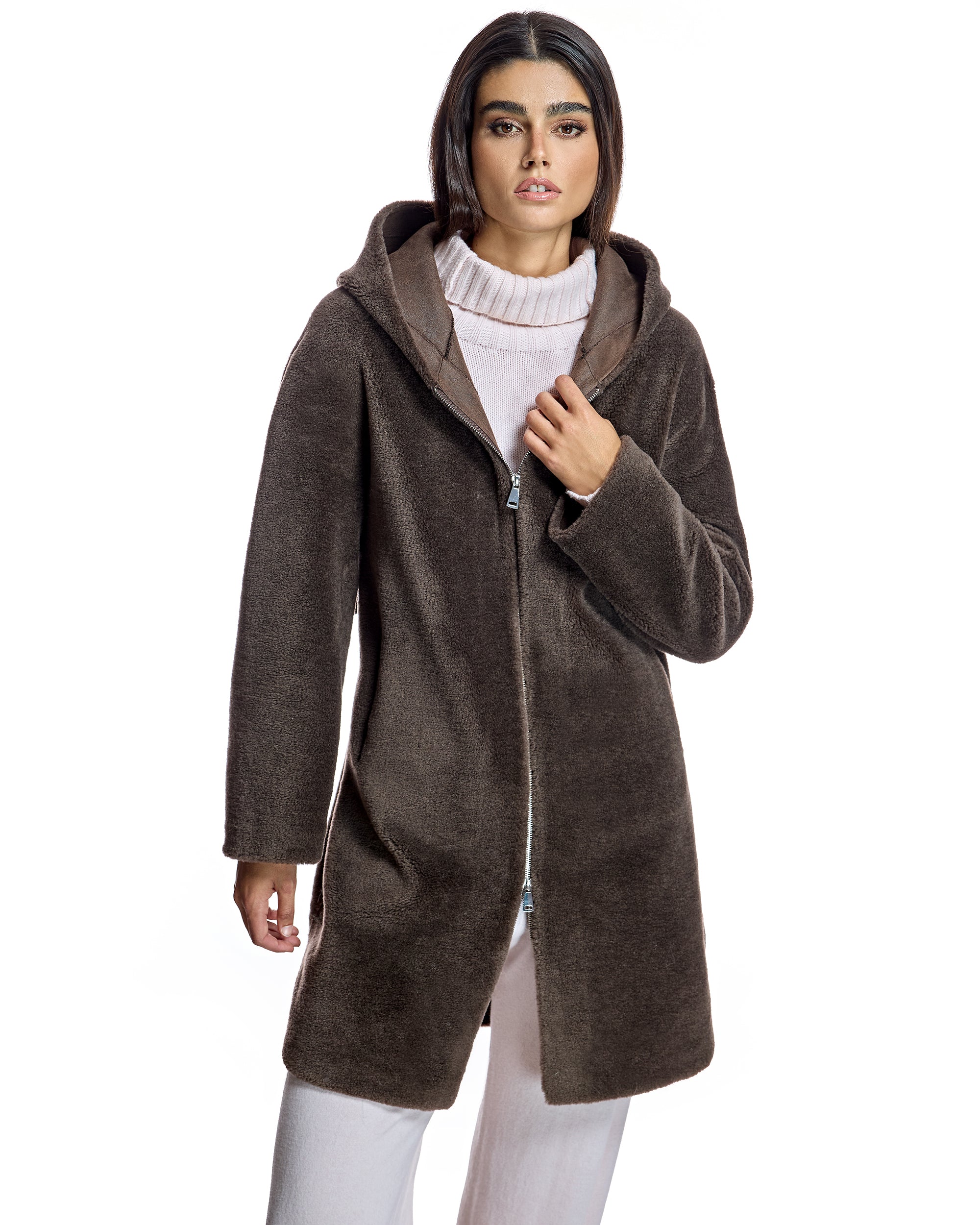 Hooded Lambswool Jacket