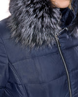 Poly Blend Jacket with Detachable Fox Trimmed Hood