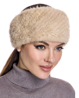 Knitted Mink Headband