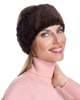 Knitted Mink Headband
