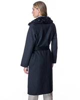 Wool Short Coat with Shearling Collar-Maximilian