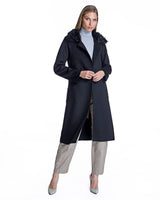 Wool Short Coat with Shearling Collar-Maximilian
