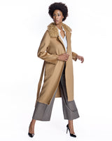 Wool Short Coat with Shearling Collar-Maximilian