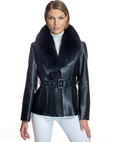Maximilian Fur-Trimmed Leather Jacket- Maximilian