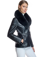 Maximilian Fur-Trimmed Leather Jacket- Maximilian