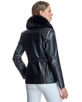 Maximilian Fur-Trimmed Leather Jacket- Maximilian