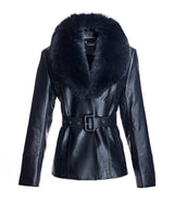 Maximilian Fur-Trimmed Leather Jacket- Maximilian